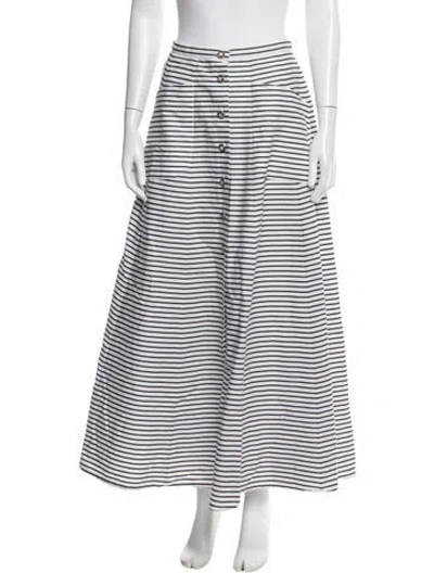 Pre-owned Chanel 2022 Long Skirt In White