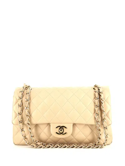 Pre-owned Chanel 2022 Medium Double Flap Shoulder Bag In Neutrals