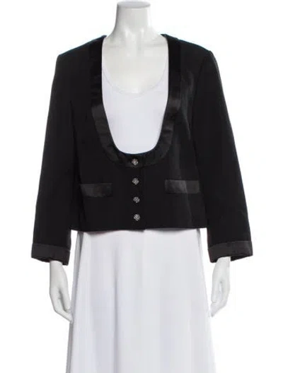 Pre-owned Chanel 2022 Metiers D'art Collection Evening Jacket In Black
