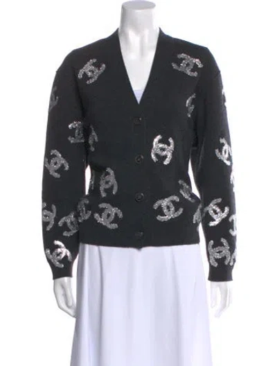 Pre-owned Chanel 2022 Metiers D'art Collection Sweater In Gray