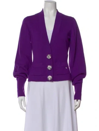Pre-owned Chanel 2022 Metiers D'art Collection Sweater In Purple