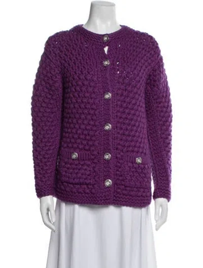 Pre-owned Chanel 2022 Metiers D'art Collection Sweater In Purple