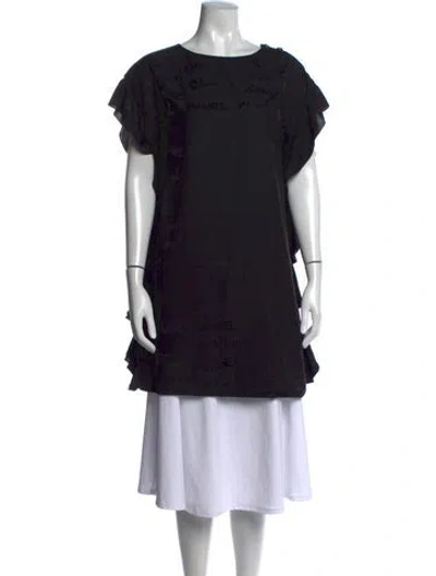 Pre-owned Chanel 2022 Midi Length Dress In Black