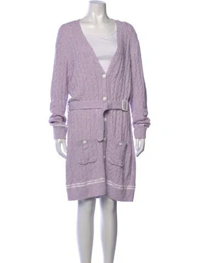 Pre-owned Chanel 2022 Midi Length Dress In Purple