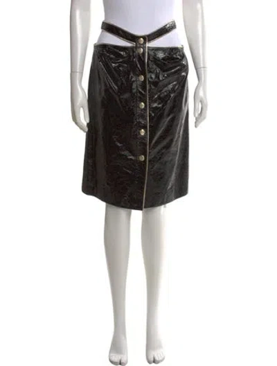 Pre-owned Chanel 2022 Midi Length Skirt In Black