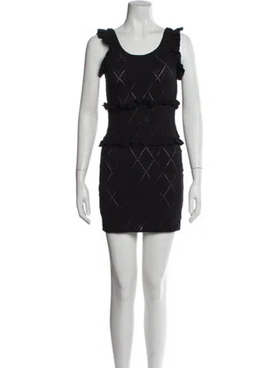 Pre-owned Chanel 2022 Mini Dress In Black