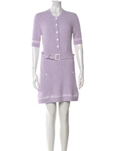Pre-owned Chanel 2022 Mini Dress In Purple