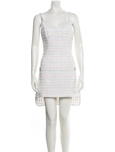 Pre-owned Chanel 2022 Mini Dress In White