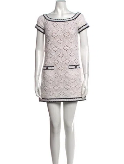Pre-owned Chanel 2022 Mini Dress In White