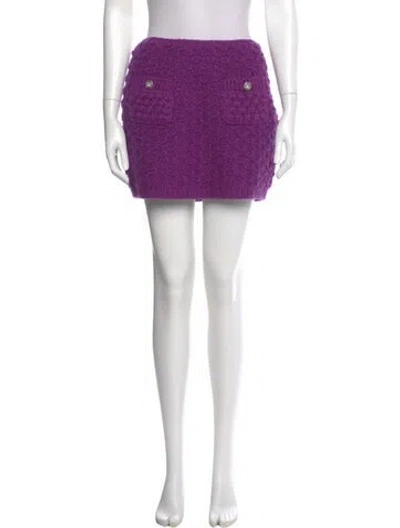 Pre-owned Chanel 2022 Mini Skirt W/ Tags In Purple