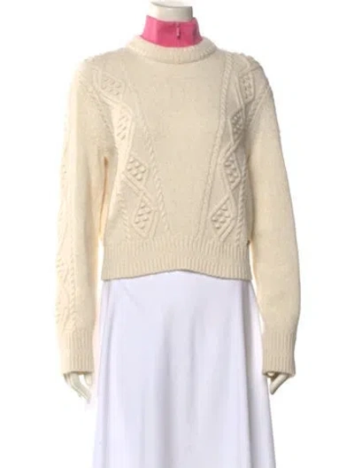 Pre-owned Chanel 2022 Mock Neck Sweater In Neutral
