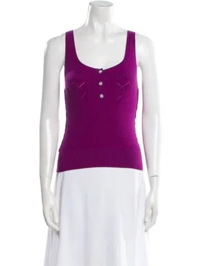 Pre-owned Chanel 2022 Paris-le19m Top In Purple