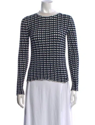 Pre-owned Chanel 2022 Patterned Sweater In Blue