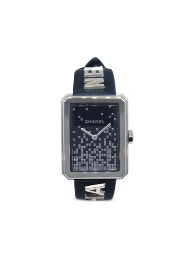 Pre-owned Chanel 2022  Boyfriend Wanted De  35mm In Silver