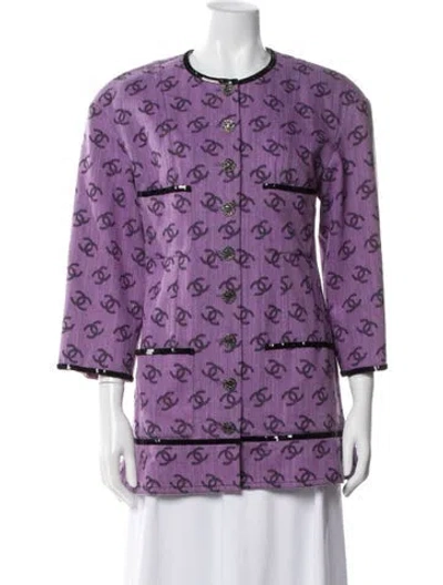 Pre-owned Chanel 2022 Printed Evening Jacket In Multi