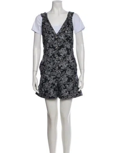 Pre-owned Chanel 2022 Printed Romper In Blue