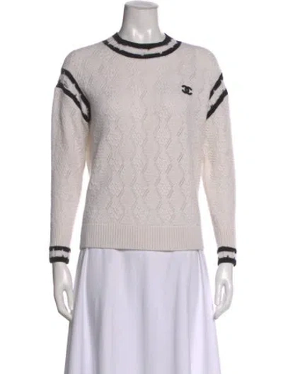 Pre-owned Chanel 2022 Printed Sweater In Neutral