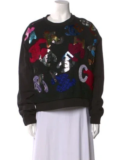 Pre-owned Chanel 2022 Printed Sweatshirt In Black