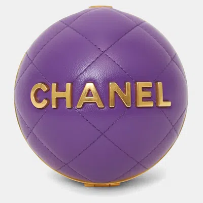 Pre-owned Chanel 2022 Purple Paris-le19m Coco Sphere Minaudiere Bag