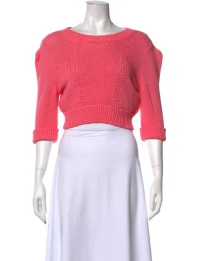 Pre-owned Chanel 2022 Scoop Neck Sweater In Pink