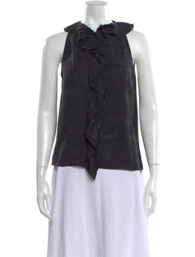 Pre-owned Chanel 2022 Silk Blouse In Black