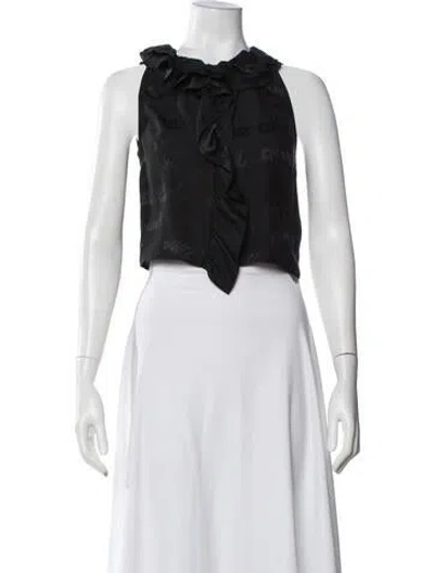 Pre-owned Chanel 2022 Silk Blouse In Black