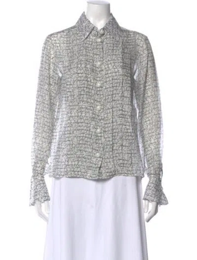 Pre-owned Chanel 2022 Silk Blouse In Multi