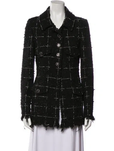 Pre-owned Chanel 2022 Silk Evening Jacket In Black