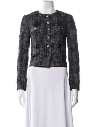 Pre-owned Chanel 2022 Silk Evening Jacket In Black