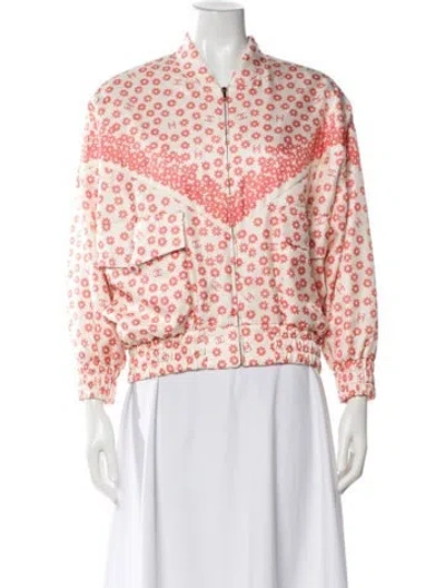 Pre-owned Chanel 2022 Silk Evening Jacket In Pink
