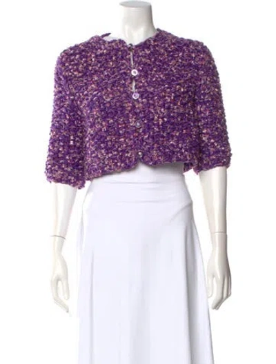 Pre-owned Chanel 2022 Silk Sweater In Purple