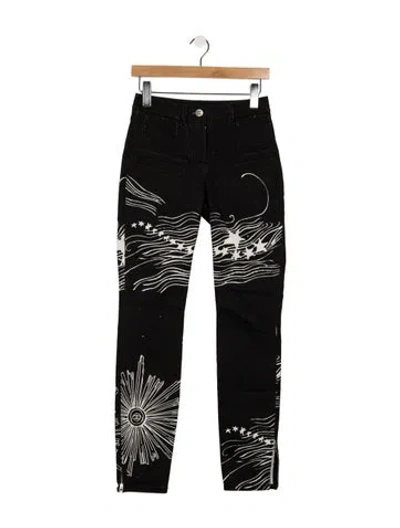 Pre-owned Chanel 2022 Straight Leg Jeans In Black/white