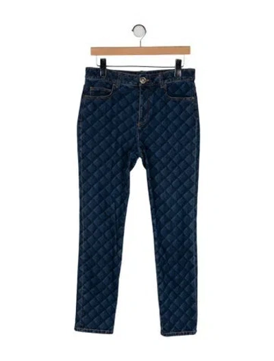 Pre-owned Chanel 2022 Straight Leg Jeans In Blue