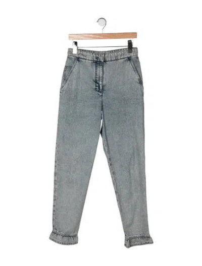 Pre-owned Chanel 2022 Straight Leg Jeans In Blue