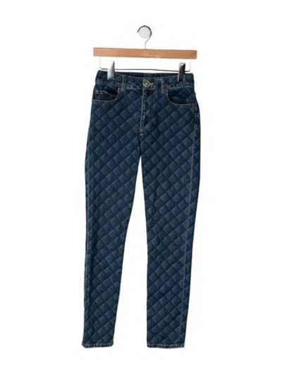 Pre-owned Chanel 2022 Straight Leg Jeans In Blue