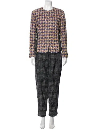 Pre-owned Chanel 2022 Straight Leg Pants In Black