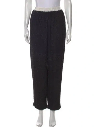 Pre-owned Chanel 2022 Straight Leg Pants In Black