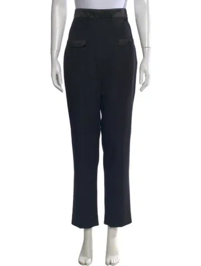 Pre-owned Chanel 2022 Straight Leg Pants In Black