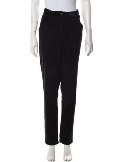Pre-owned Chanel 2022 Straight Leg Pants In Black
