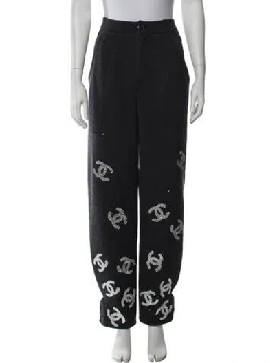 Pre-owned Chanel 2022 Straight Leg Pants In Grey