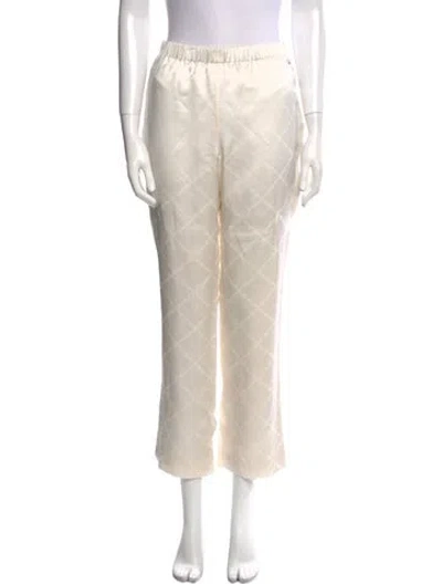 Pre-owned Chanel 2022 Straight Leg Pants In Neutral