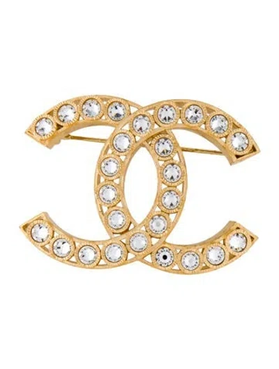 Pre-owned Chanel 2022 Strass Cc Brooch In Multi