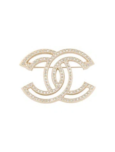 Pre-owned Chanel 2022 Strass Cc Brooch In Multi