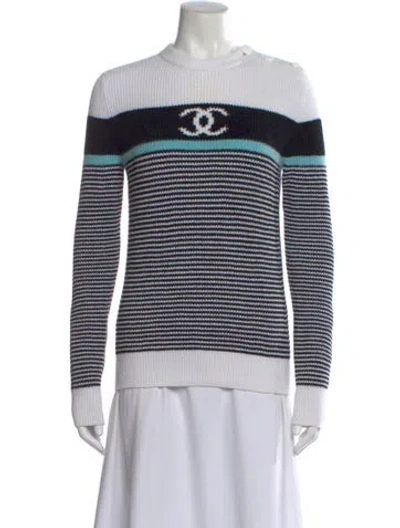 Pre-owned Chanel 2022 Striped Sweater In Multi
