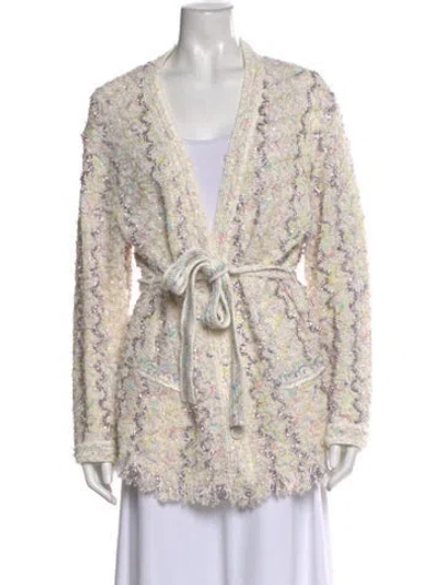 Pre-owned Chanel 2022 Terry Cloth Sweater In Neutrals