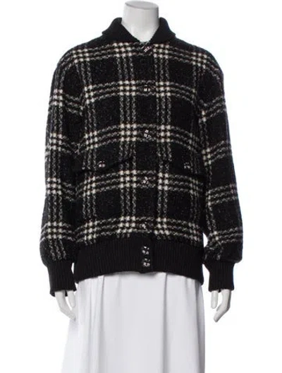 Pre-owned Chanel 2022 Tweed Bomber Jacket In Multi
