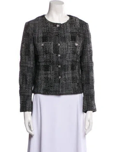 Pre-owned Chanel 2022 Tweed Pattern Evening Jacket In Multi
