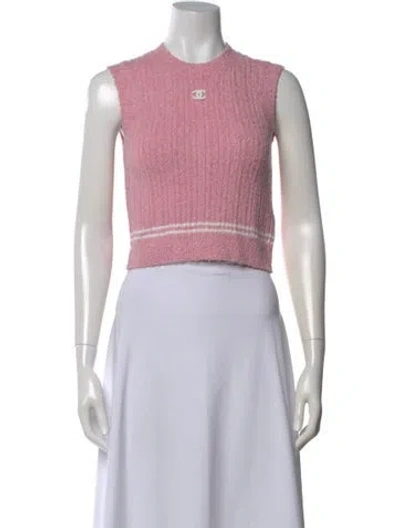 Pre-owned Chanel 2022 Vest Sweater In Pink
