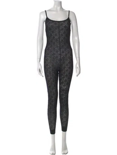 Pre-owned Chanel 2022 Virgin Wool Jumpsuit W/ Tags In Black