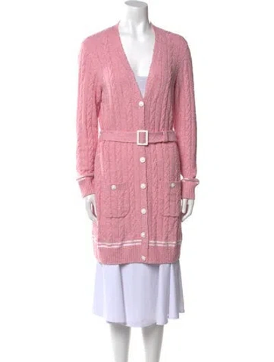 Pre-owned Chanel 2022 V-neck Sweater In Pink